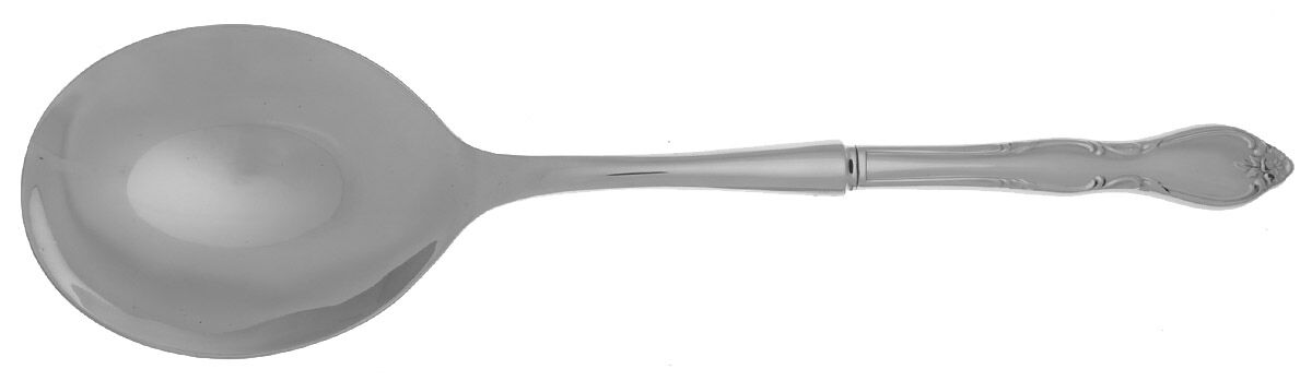 Montclair (Stainless, Floral Tip) Casserole Spoon with Smooth Stainless Bowl HC by Oneida Silver-1