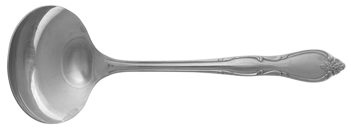 Montclair (Stainless, Floral Tip) Solid Gravy Ladle by Oneida Silver-1