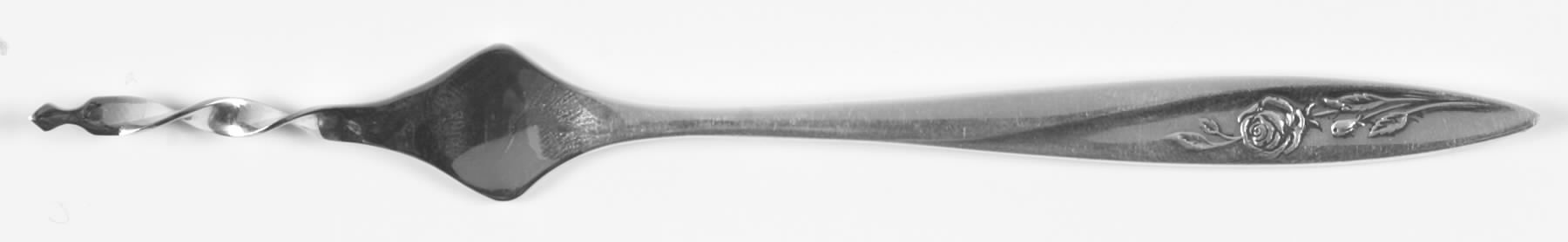Morning Rose (Silverplate, 1960) Butter Pick with One Twisted Tine HC by Oneida Silver-1