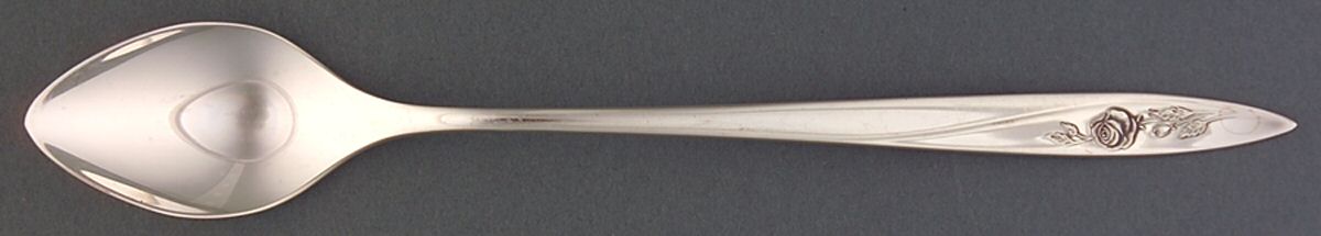 Morning Rose (Silverplate, 1960) Iced Tea Spoon by Oneida Silver-1