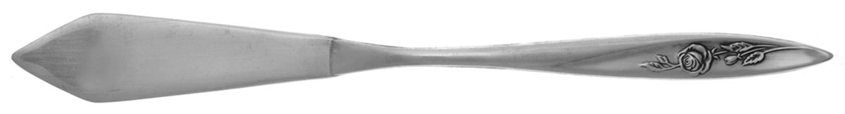 Morning Rose (Silverplate, 1960) Flat Handle Master Butter Knife by Oneida Silver-1