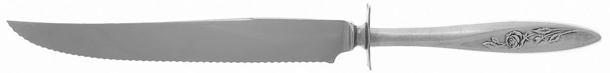 Morning Rose (Silverplate, 1960) Small Steak Carving Knife with Stainless Blade by Oneida Silver-1