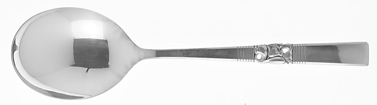 Morning Star (Silverplate, 1948) Round Bowl Soup Spoon (Cream Soup) by Oneida Silver-1
