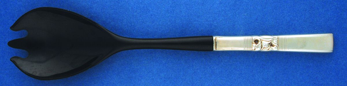 Morning Star (Silverplate, 1948) Salad Serving Fork with Plastic Prongs by Oneida Silver-1