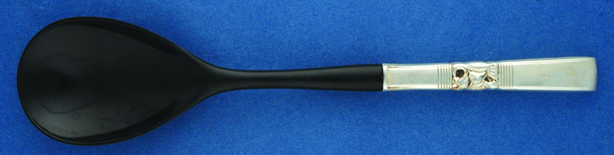Morning Star (Silverplate, 1948) Salad Serving Spoon with Plastic Bowl by Oneida Silver-1