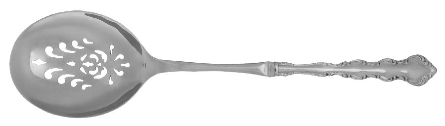 Mozart (Stainless) Casserole Spoon with Pierced Stainless Bowl HC by Oneida Silver-1