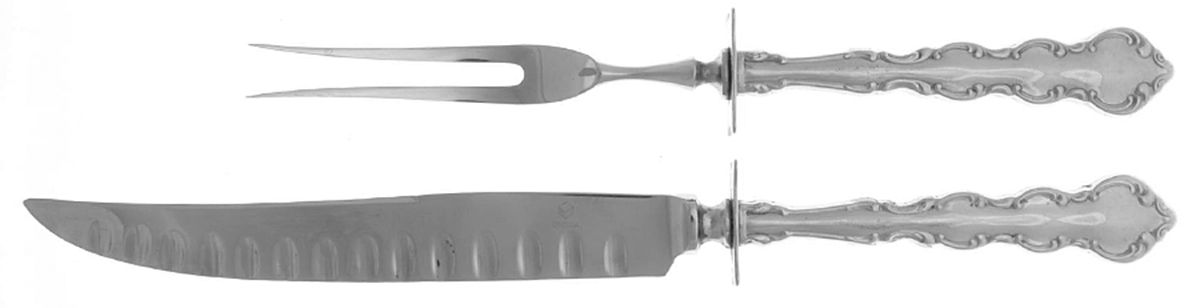 Mozart (Stainless) Small Stainless Blade 2-Piece Steak Carving Set by Oneida Silver-1