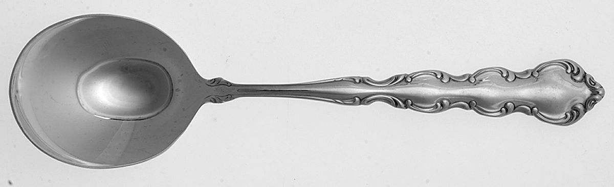 Mozart (Stainless) Round Bowl Soup Spoon (Cream Soup) by Oneida Silver-1