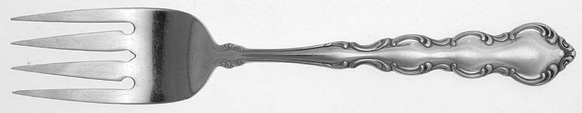 Mozart (Stainless) Medium Solid Cold Meat Serving Fork by Oneida Silver-1