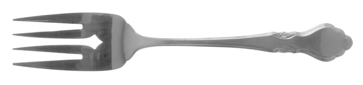 Musette (Stainless) Medium Solid Cold Meat Serving Fork by Oneida Silver-1