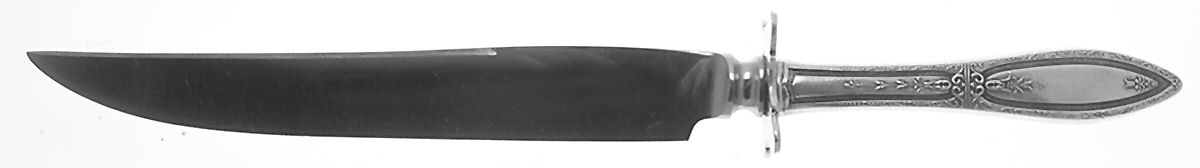 Mystic-Coronet (Silverplate, 1926, No Monograms) Small Steak Carving Knife with Stainless Blade by Oneida Silver-1