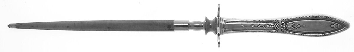Mystic-Coronet (Silverplate, 1926, No Monograms) Small Steel Rod Sharpener Knife by Oneida Silver-1