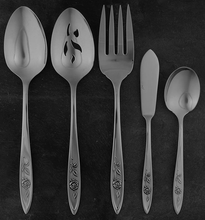 My Rose (Stainless) 5 Piece Hostess Set by Oneida Silver-1
