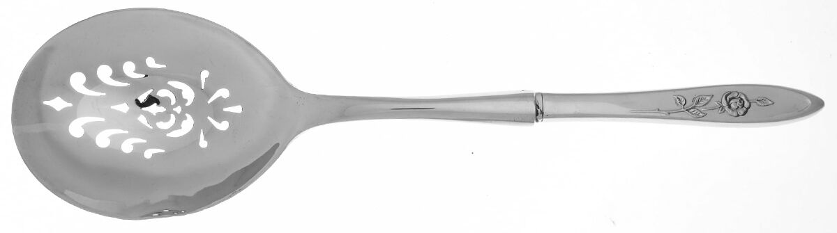 My Rose (Stainless) Casserole Spoon with Pierced Stainless Bowl HC by Oneida Silver-1