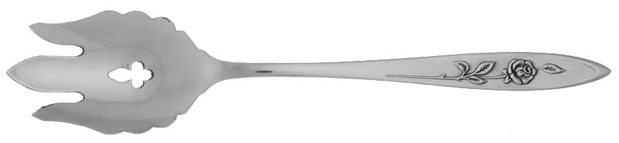 My Rose (Stainless) Vegetable Serving Fork Solid  HC by Oneida Silver-1