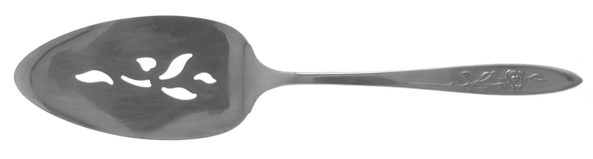 My Rose (Stainless) Pierced All Stainless Pie Server by Oneida Silver-1