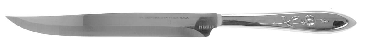 My Rose (Stainless) Large Stainless Blade Roast Carving Knife by Oneida Silver-1