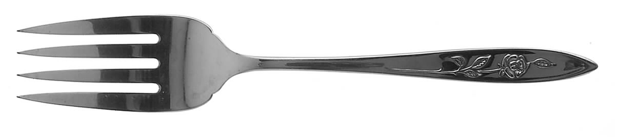 My Rose (Stainless) Medium Solid Cold Meat Serving Fork by Oneida Silver-1