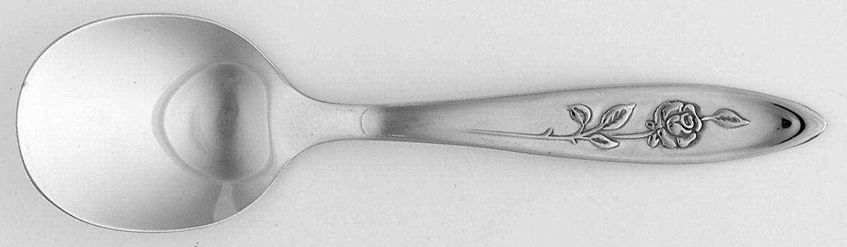 My Rose (Stainless) Straight Handle Baby Spoon by Oneida Silver-1