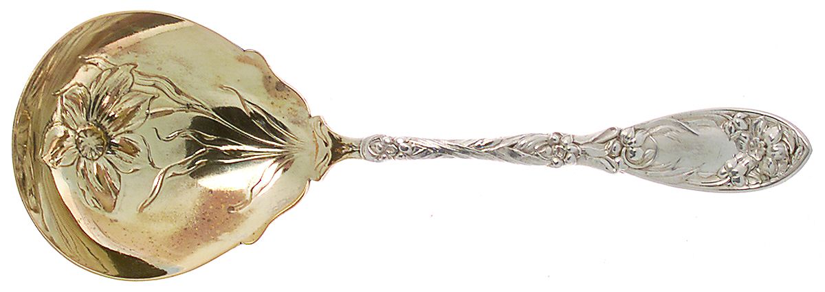 Narcissus (Silverplate, 1908) Solid Smooth Casserole Spoon by Oneida Silver-1