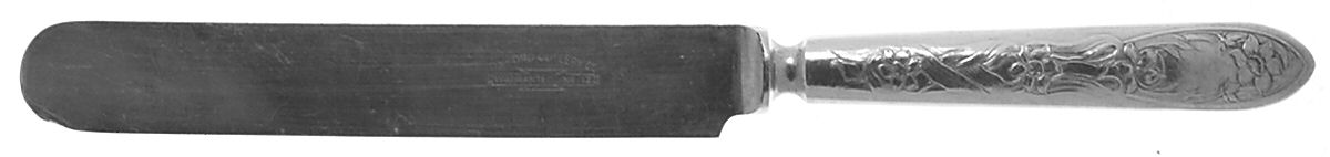 Narcissus (Silverplate, 1908) Blunt Solid Indented Knife by Oneida Silver-1