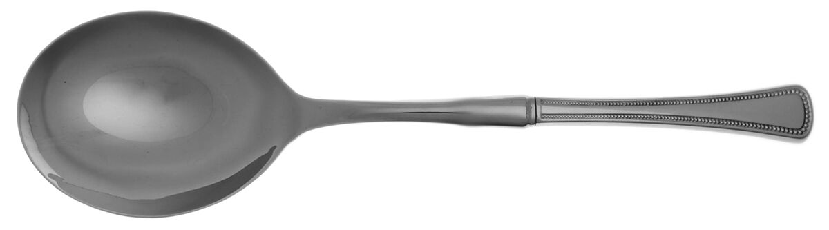 Needlepoint-Beaded Artistry (Stainless) Casserole Spoon with Smooth Stainless Bowl HC by Oneida Silver-1