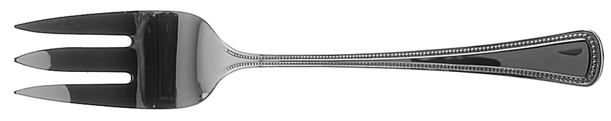 Needlepoint-Beaded Artistry (Stainless) Medium Solid Cold Meat Serving Fork by Oneida Silver-1