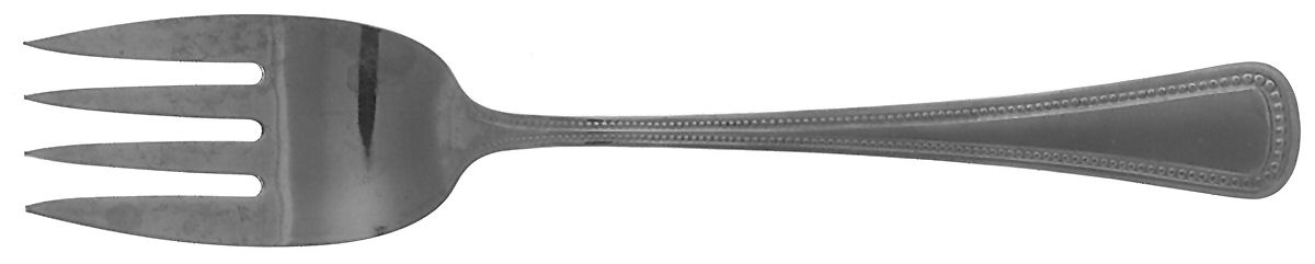 Needlepoint-Beaded Artistry (Stainless) Small Solid Cold Meat Serving Fork by Oneida Silver-1