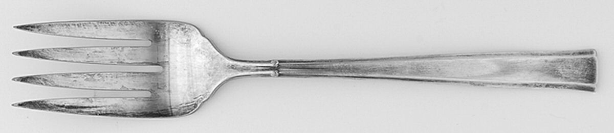 New Era (Silverplate, 1955) Medium Solid Cold Meat Serving Fork by Oneida Silver-1