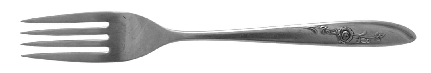 New Era (Stainless, Deluxe, Roses) Fork by Oneida Silver-1