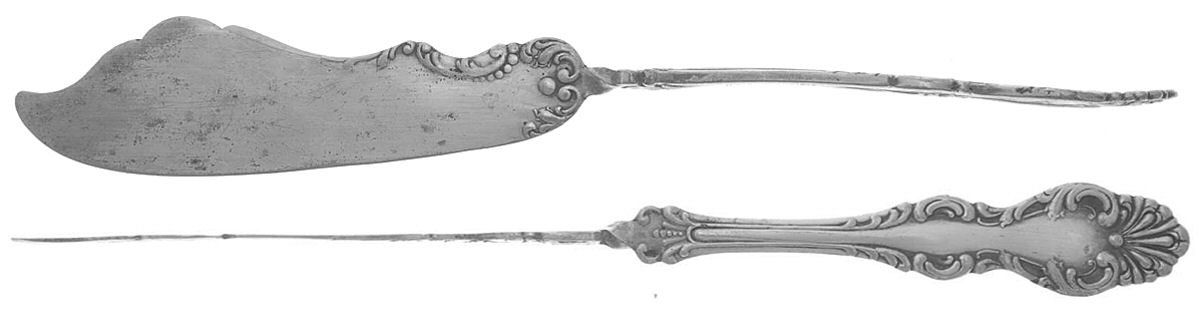 Niagara Falls Three-No1731 (Silverplate, 1877) Flat Twisted Handle Master Butter Knife by Oneida Silver-1