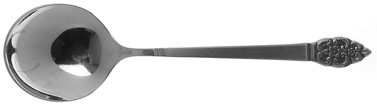 Nordic Crown (Deluxe Stainless) Round Bowl Soup Spoon (Cream Soup) by Oneida Silver-1