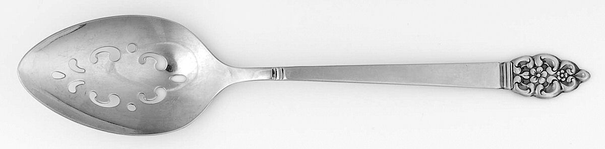 Nordic Crown (Deluxe Stainless) Pierced Tablespoon (Serving Spoon) by Oneida Silver-1