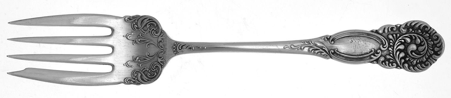 Norwood-Oakwood (Silverplate, 1900) Medium Solid Cold Meat Serving Fork by Oneida Silver-1