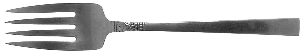 Northland (Stainless, Satinfinish) Medium Solid Cold Meat Serving Fork by Oneida Silver-1
