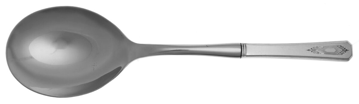 Nuart (Silverplate, 1932) Casserole Spoon with Smooth Stainless Bowl HC by Oneida Silver-1