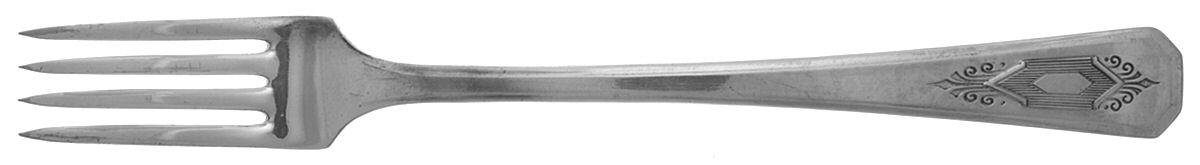 Nuart (Silverplate, 1932) Grille Fork (Viande) by Oneida Silver-1