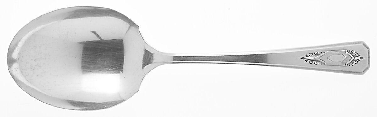 Nuart (Silverplate, 1932) Solid Smooth Casserole Spoon by Oneida Silver-1