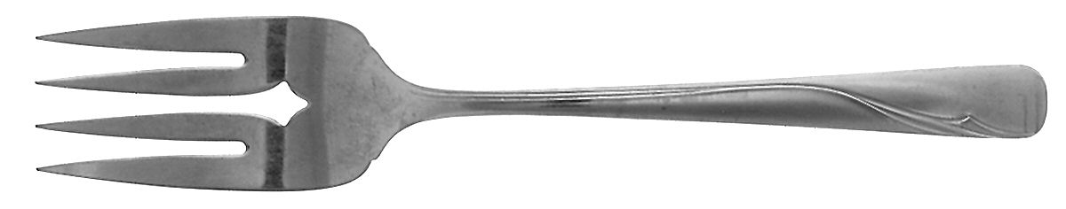 Oceanic (Stainless) Medium Solid Cold Meat Serving Fork by Oneida Silver-1