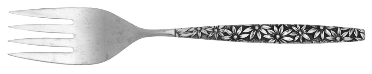 OHS100 (STAINLESS) Medium Solid Cold Meat Serving Fork by Oneida Silver-1
