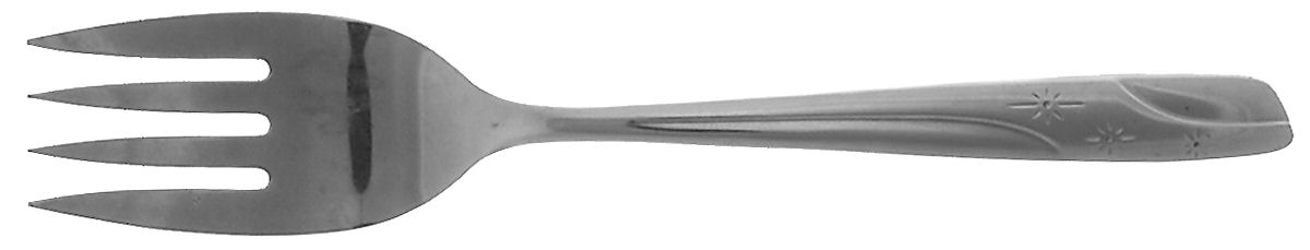 Starlet (Stainless) Small Solid Cold Meat Serving Fork by Oneida Silver-1