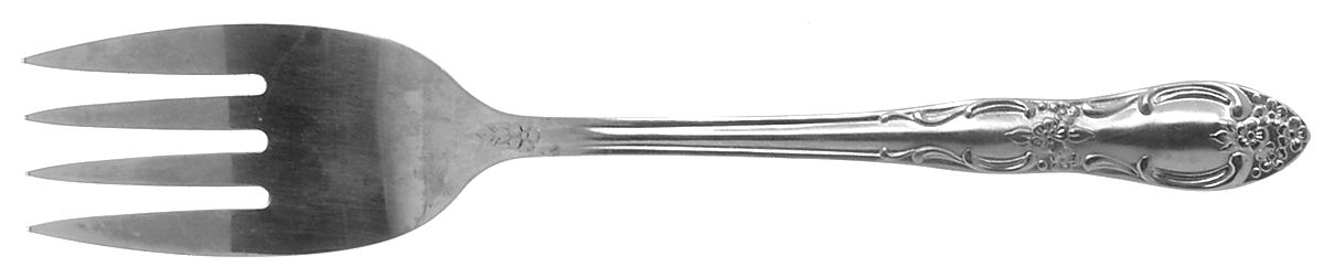 OHS103 (STAINLESS) Small Solid Cold Meat Serving Fork by Oneida Silver-1