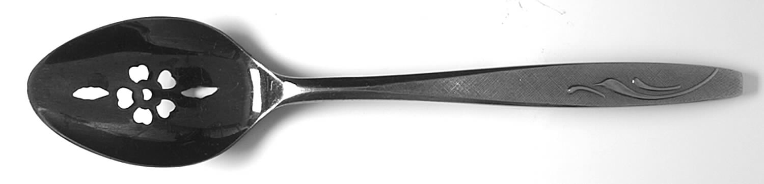 OHS125 (STAINLESS) Pierced Tablespoon (Serving Spoon) by Oneida Silver-1