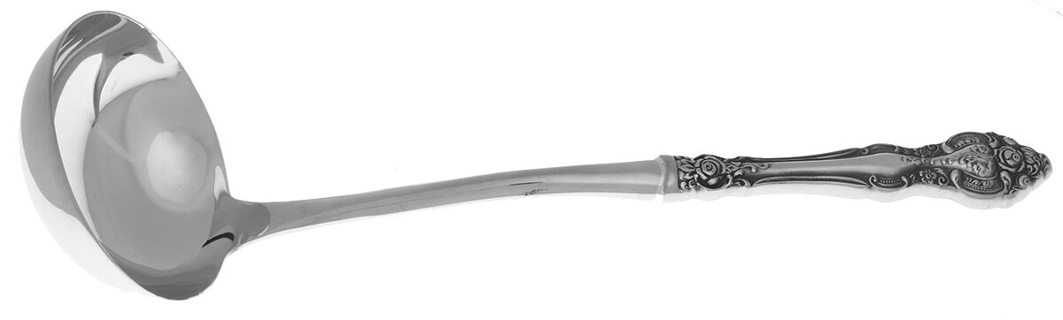 OHS64 (STAINLESS) Soup Ladle with Stainless Bowl HC by Oneida Silver-1