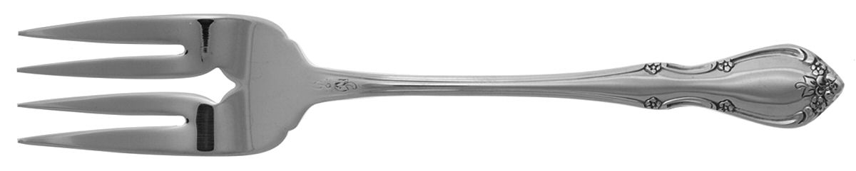 OHS95 (STAINLESS) Medium Solid Cold Meat Serving Fork by Oneida Silver-1