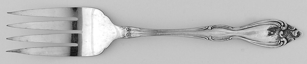 Old South II (Silverplate, 1949) Medium Solid Cold Meat Serving Fork by Oneida Silver-1