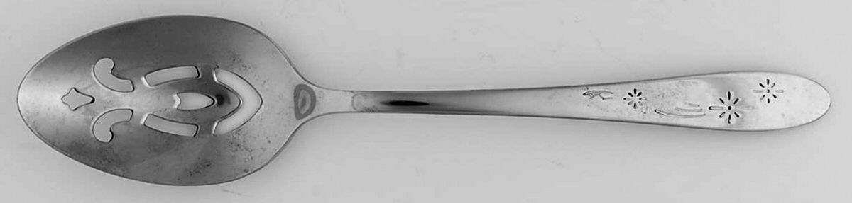 Old Winter (Stainless, Wm Rog) Pierced Tablespoon (Serving Spoon) by Oneida Silver-1
