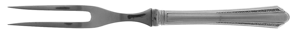 Olympia (Silverplate, 1932) Small Steak Carving Fork with Stainless Prongs by Oneida Silver-1