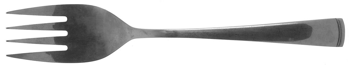 Ontario (Stainless) Medium Solid Cold Meat Serving Fork by Oneida Silver-1