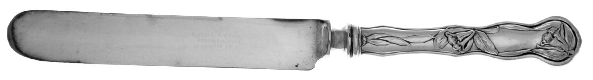 Orchid (Silverplate, 1903) Blunt Hollow Knife by Oneida Silver-1
